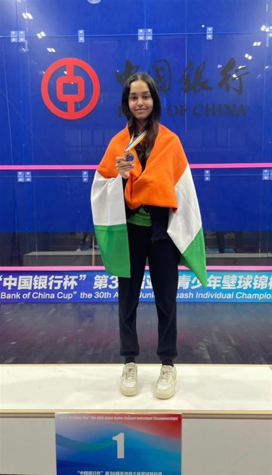 India&#39;s Anahat Singh wins gold in U-17 category at Asian Junior Squash Championship